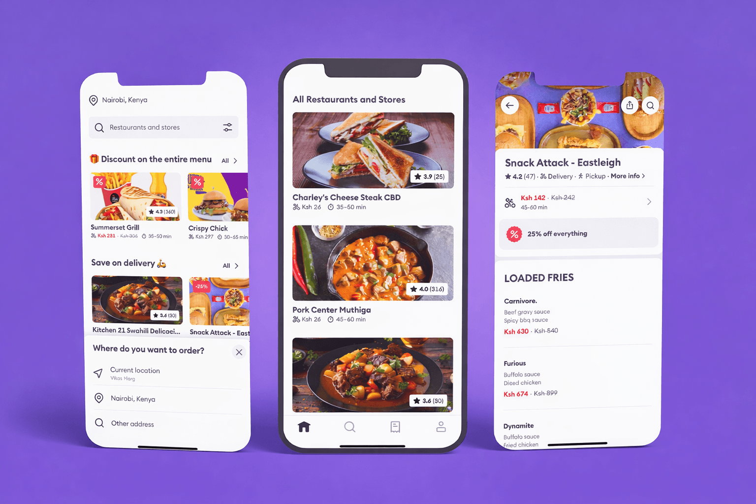A collage of app screenshots on different phones.